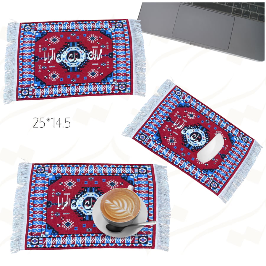 كوستر بنمط شرقي مع طباعة مقاس ٢٥*١٤٫٥