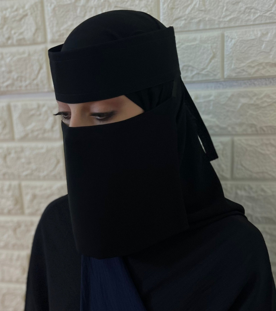 نقاب أسود مائل مطاط 7