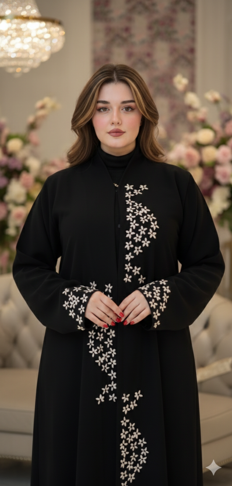 عباية LW – أمام وكم ورد دردوز بيج