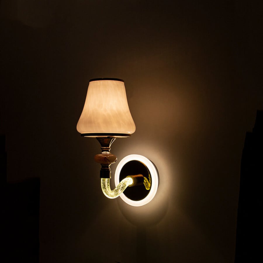 Indoor classic wall lighting single arm and luminous base