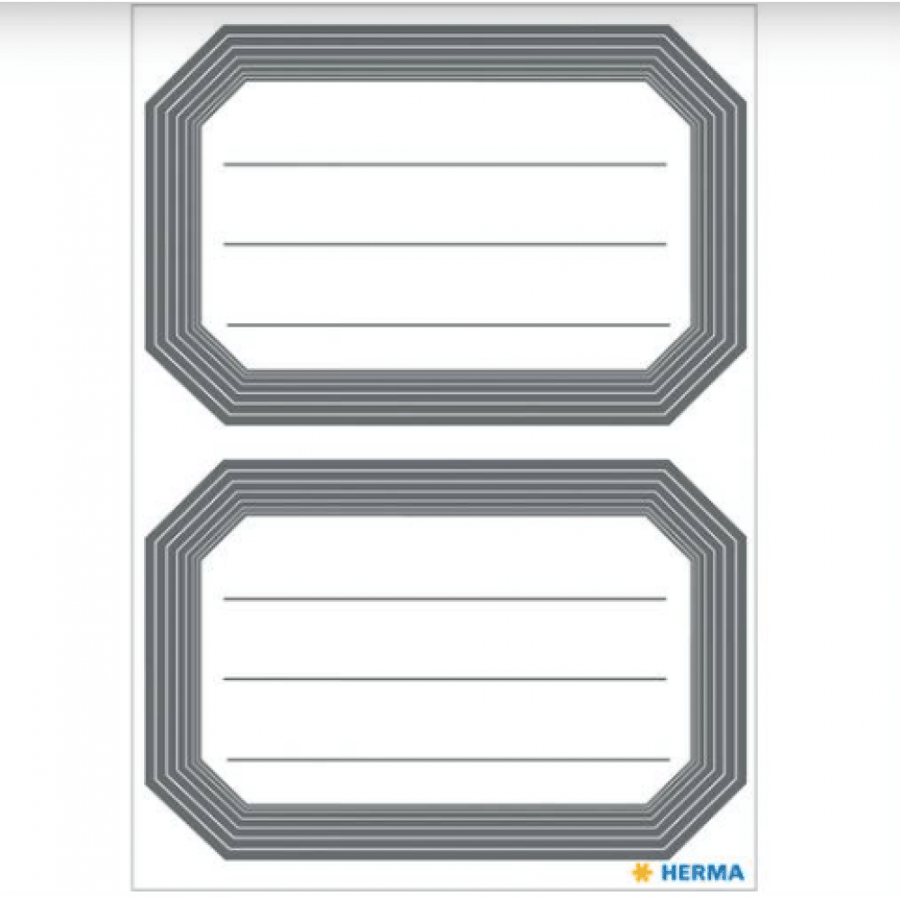 Label Stickers, 3 Sheets, Grey