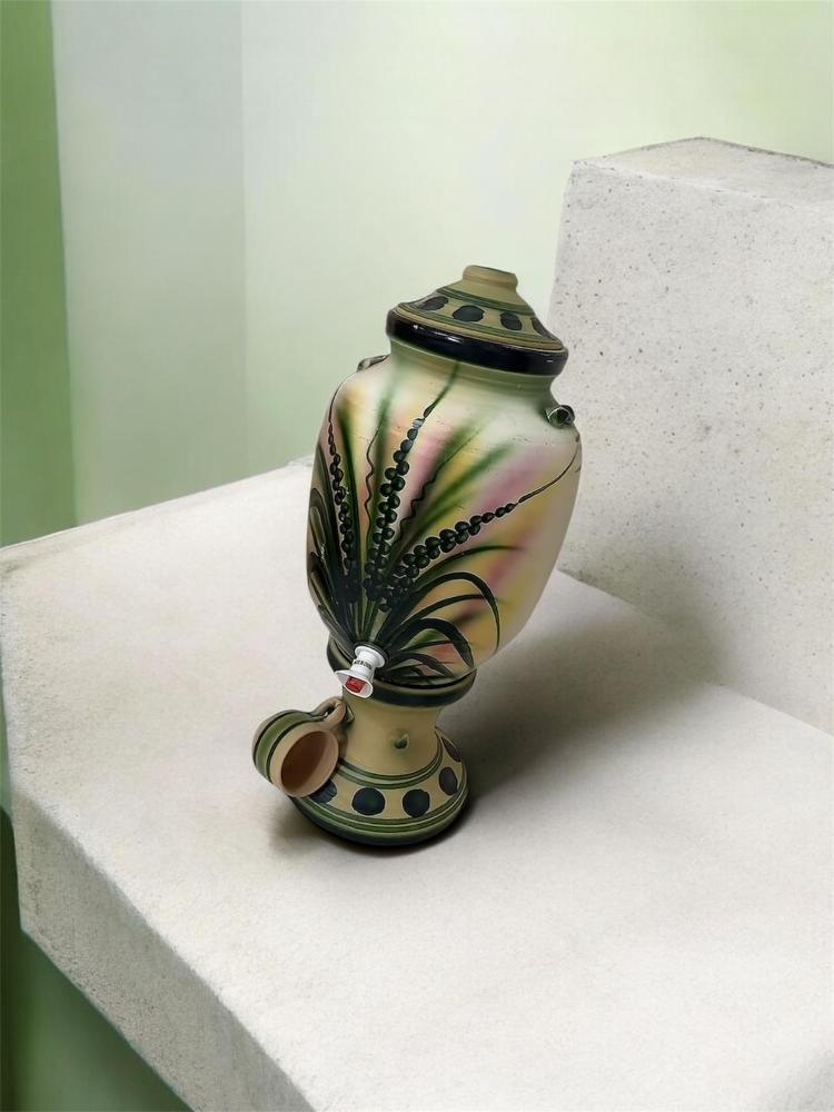Clay thermos with artistic drawings (7 liters)