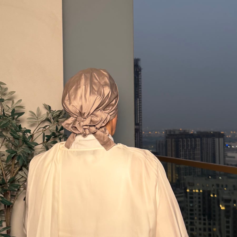توربان لون كاكي بحبل من الخلف