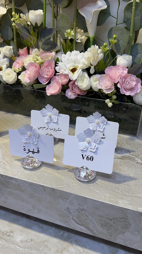 كرت طاولة الاستقبال