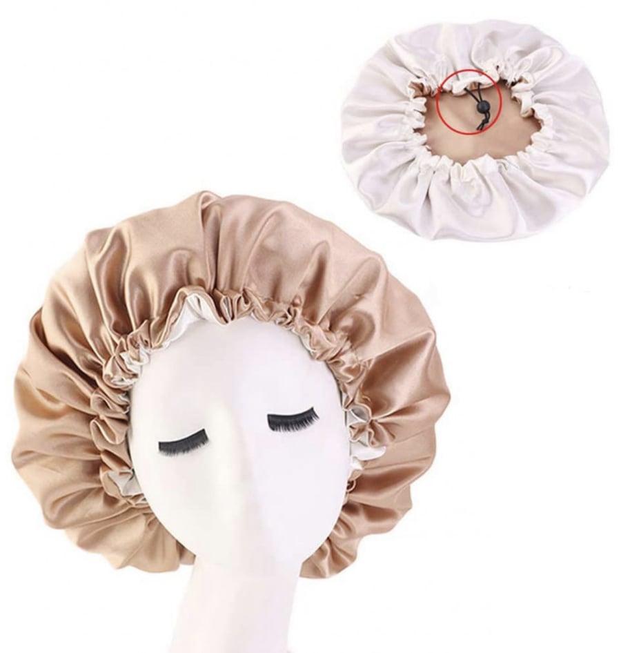 Double sided satin cap.