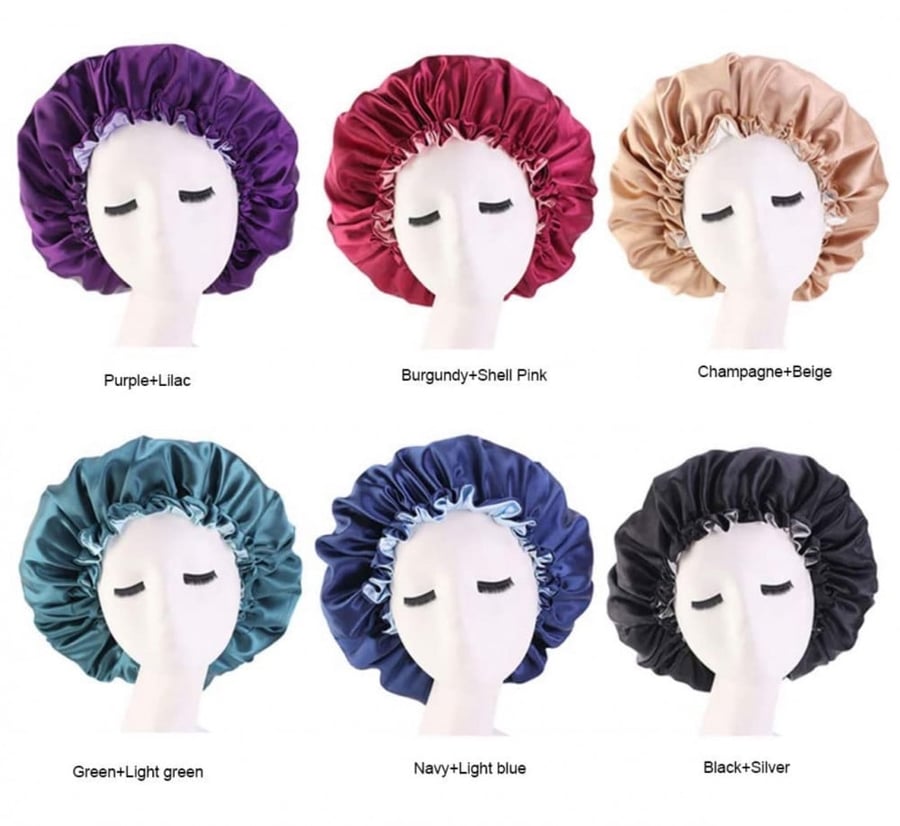 Double sided satin cap.