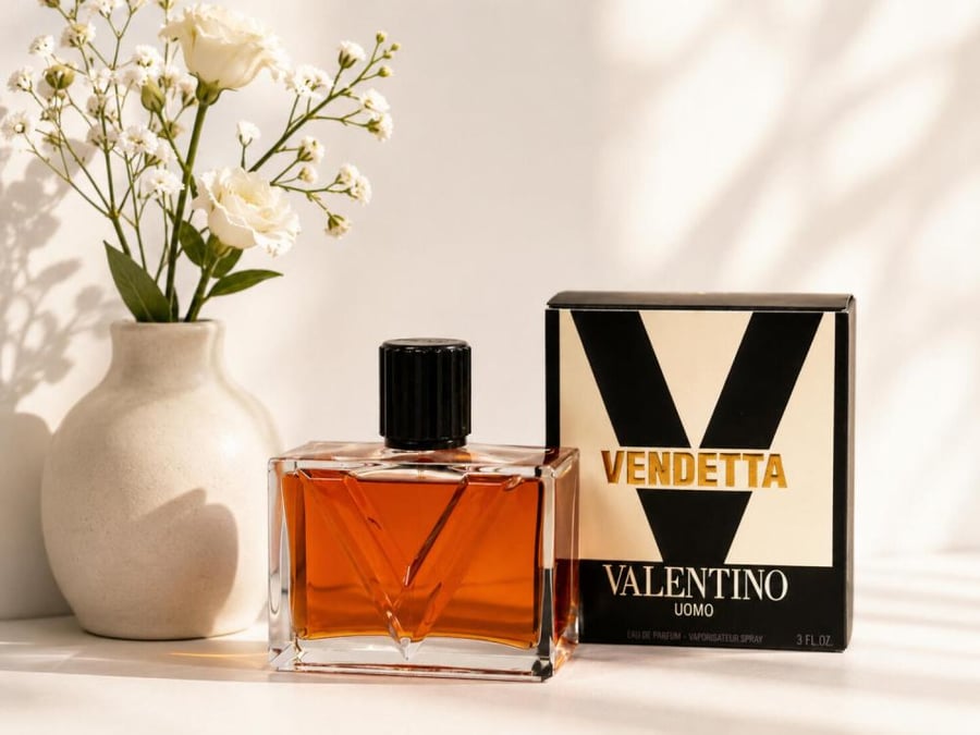 قارورة Valentino Vendetta Uomo - عطر رجالي إيطالي خشبي حار