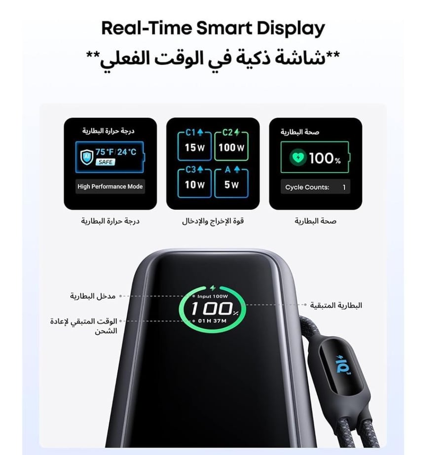 شاحن سفري 25000 مللي أمبير أنكر 165 واط
