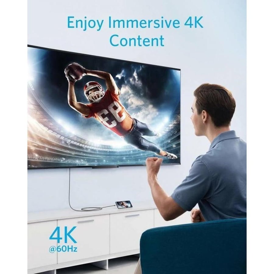 كيبل HDMI (تايب سي) 1.8 متر (أنكر) - ضمان سنتين
