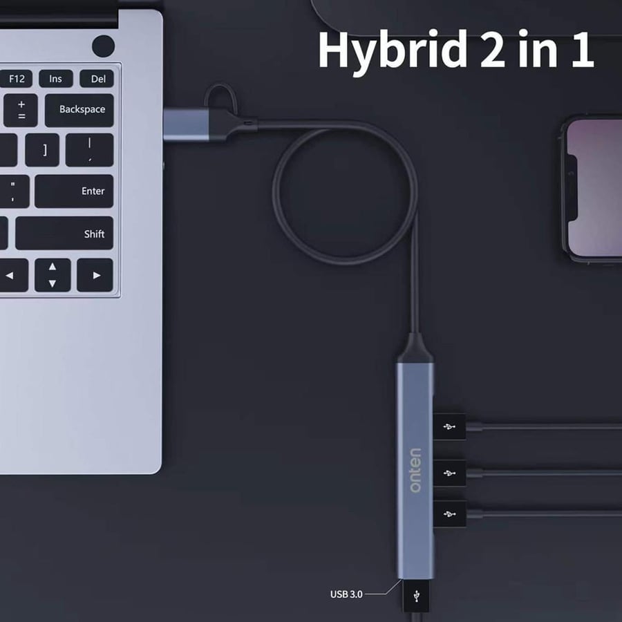 محول تيب سي يواس بي 4*2 متعدد الاستخدامات اون تن