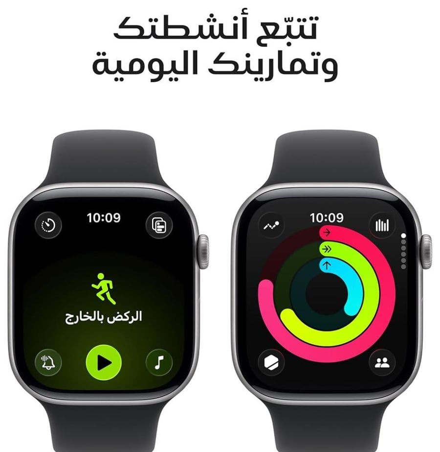ساعة أبل الجيل الحادي عشر اللون جراي مقاس 42 مم GPS