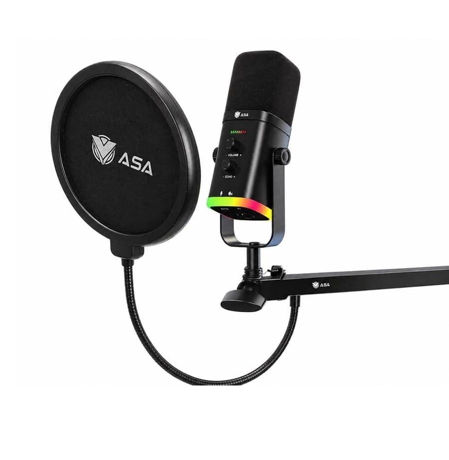 مايك احترافي + مكسر صوت PREMIUM PODCAST BUNDLE من ASA