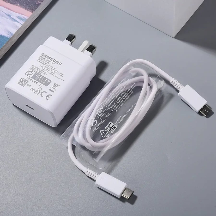 المملكة المتحدة شاحن سامسونج S24 S23 الترا 45 واط شحن سريع للغاية Usb نوع C 5A كابل PD PPS سريع لمجرة S23 S21 S20 FE Note20 Ultra