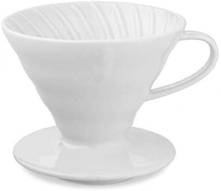 قمع V60 سيراميك أبيض احترافي - مقاس 02