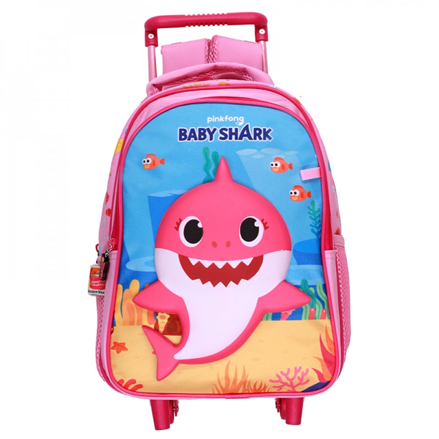 شنطة ترولي,بيبي شارك,بينك فونج,pink fong,baby shark,trolley bag
