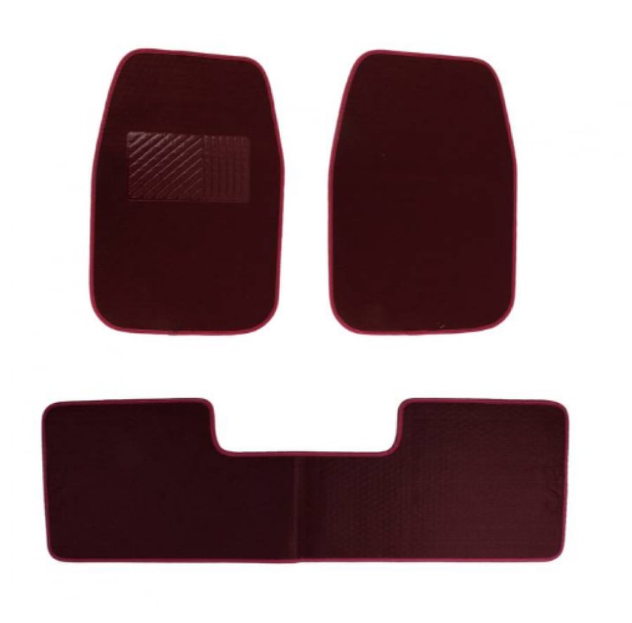 Carpet floor mat set maroon color