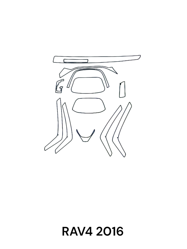 حمايه PPF الداخليه قص الكتروني RAV 4 2016