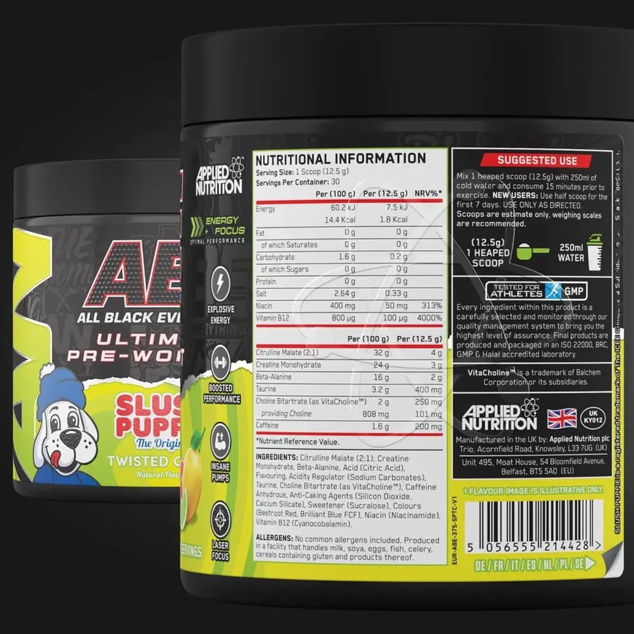 بري ورك اوت سلاش بوبي Applied Nutrition ABE Pre-Workout