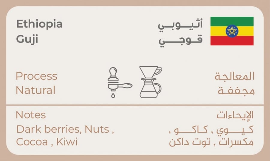 قهوة أثيوبي قوجي - 6 اظرف