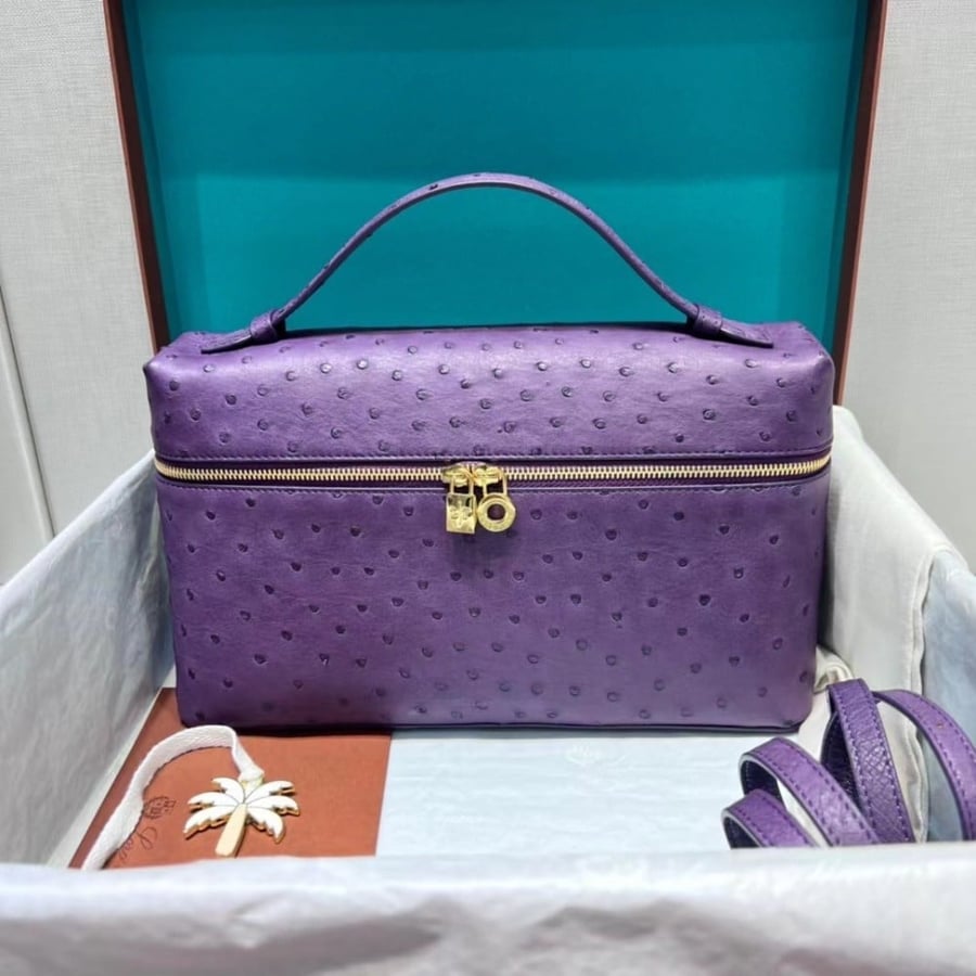 L'Orbiana Ostrich Leather Bag (6 Colors)