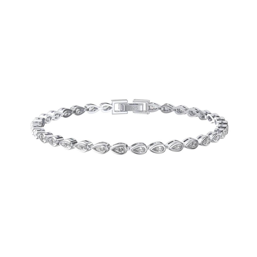 Drop tennis bracelet -silver
