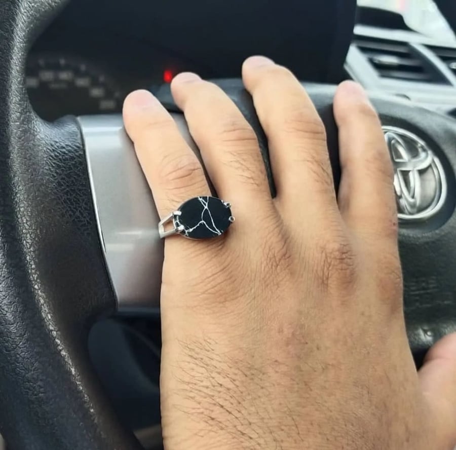 خاتم ملكي ساده شكل مميز وجميل _متجر مون