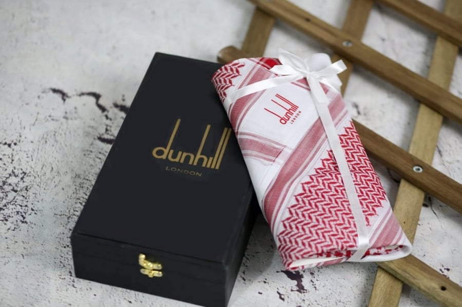 شماغ دنهل dunhill متجر مون درجة أولى مع علبة وكيس الماركة