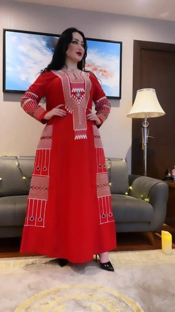 جلابية مصرية تراثية عسيرية قطن مراسي
