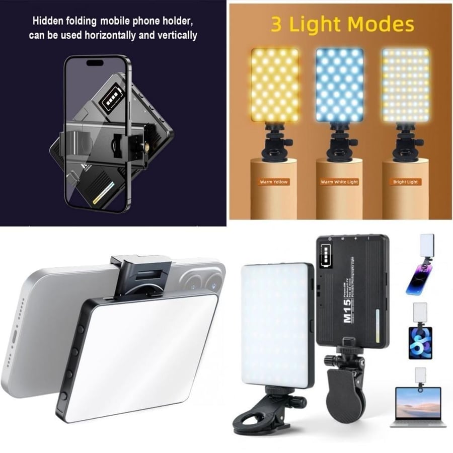 إضاءة LED الاحترافية المزهلة M15 – الموديل المطور بصناعة المحتوى
