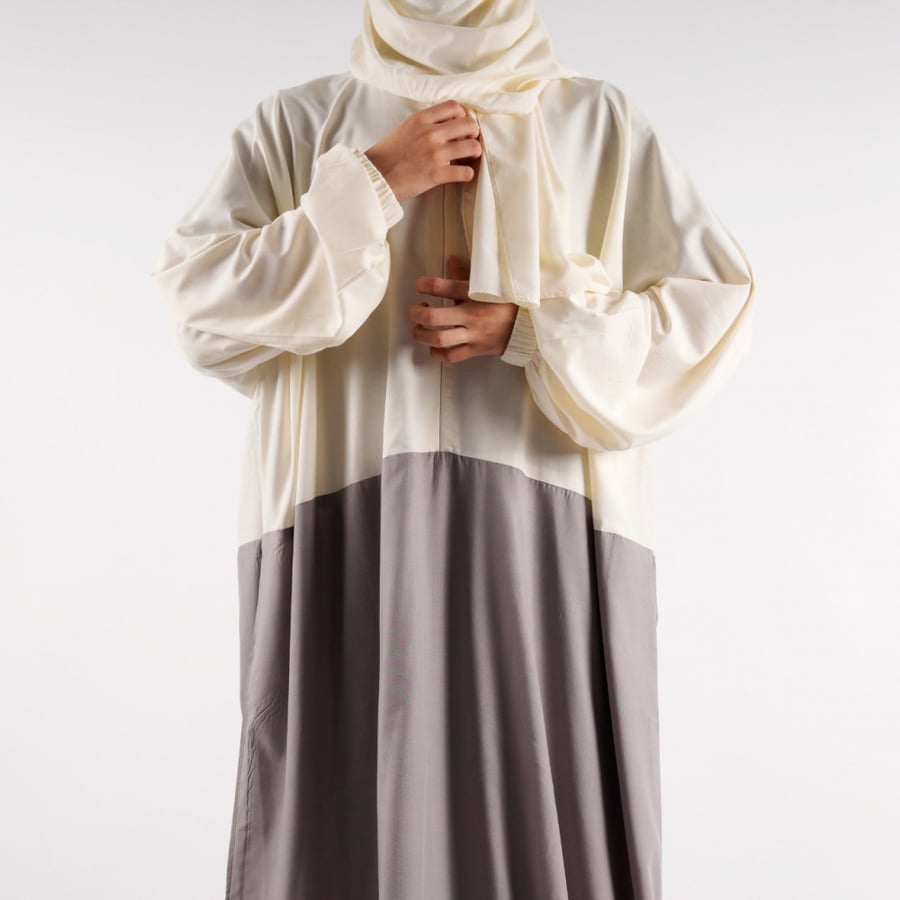 شرشف صلاة قطن - رمادي