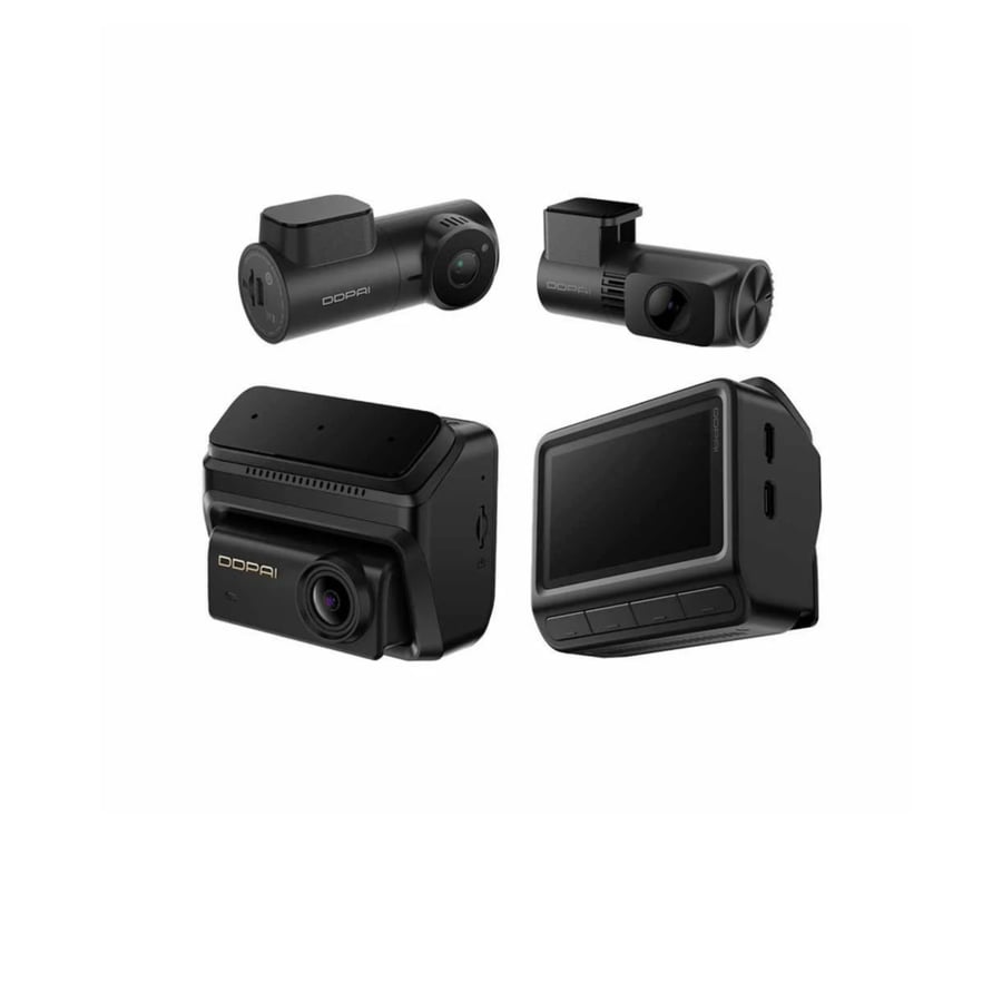 DDPAI - Dash Cam Z90 front camera 4K and interior 3K rear 2K supports GPS