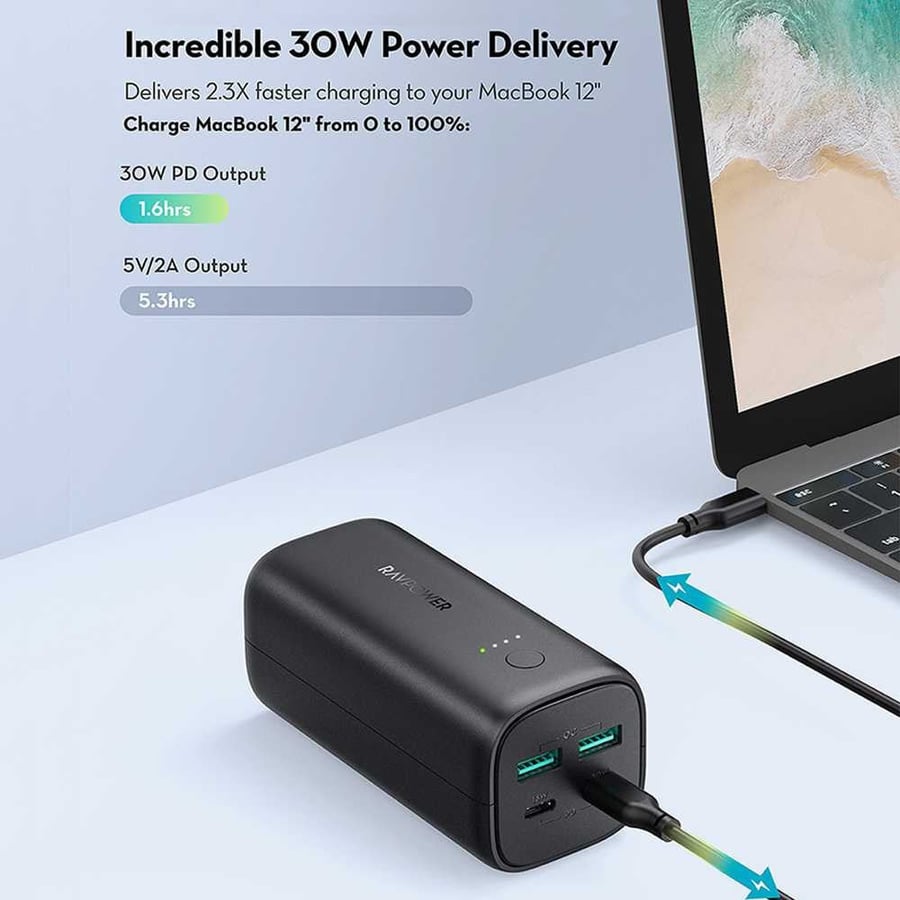 Raf Power battery with a capacity of 20,000 mAh, 50 watts