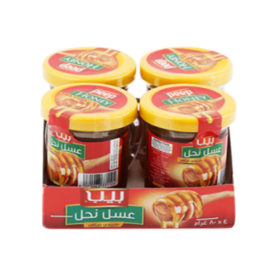 بيب عسل طبيعي صافي ابو فنجان 4*80 جم