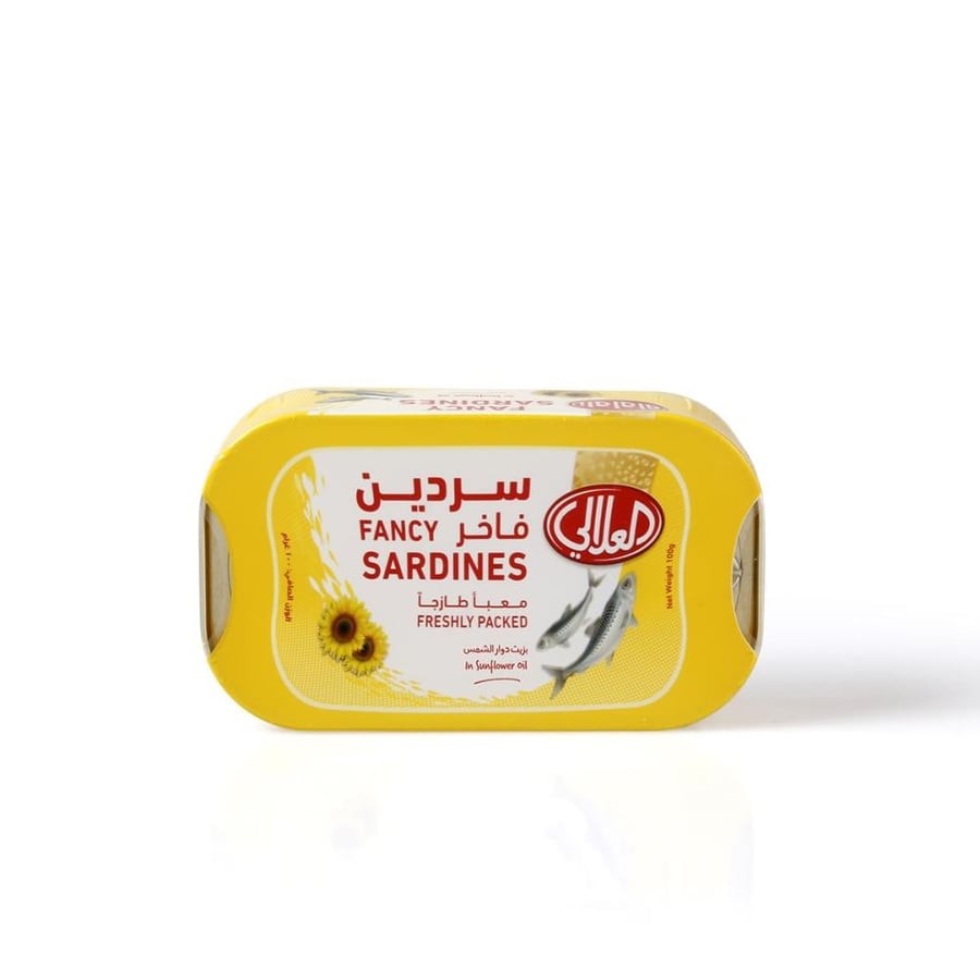 العلالي سردين فاخر في زيت دوار الشمس 100 جم