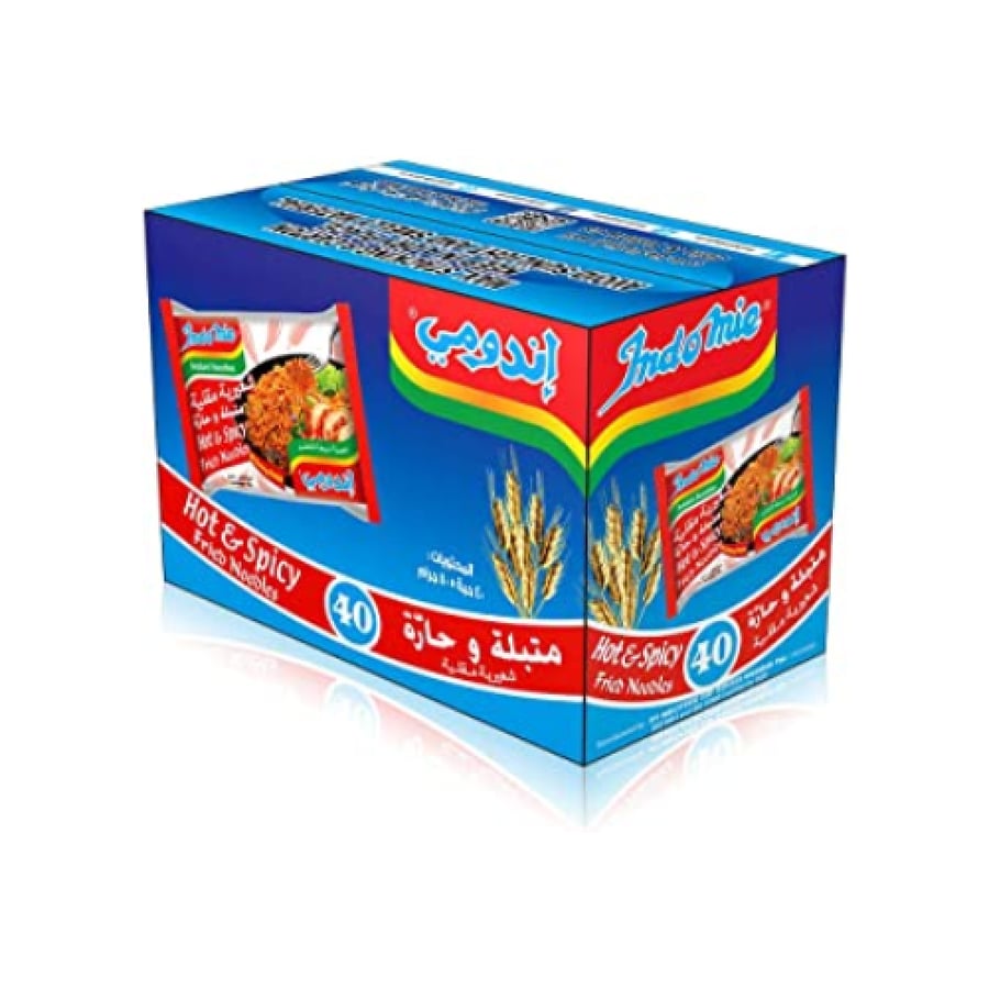 اندومي كرتون شعيريه مقليه بالتوابل  40*80 جم