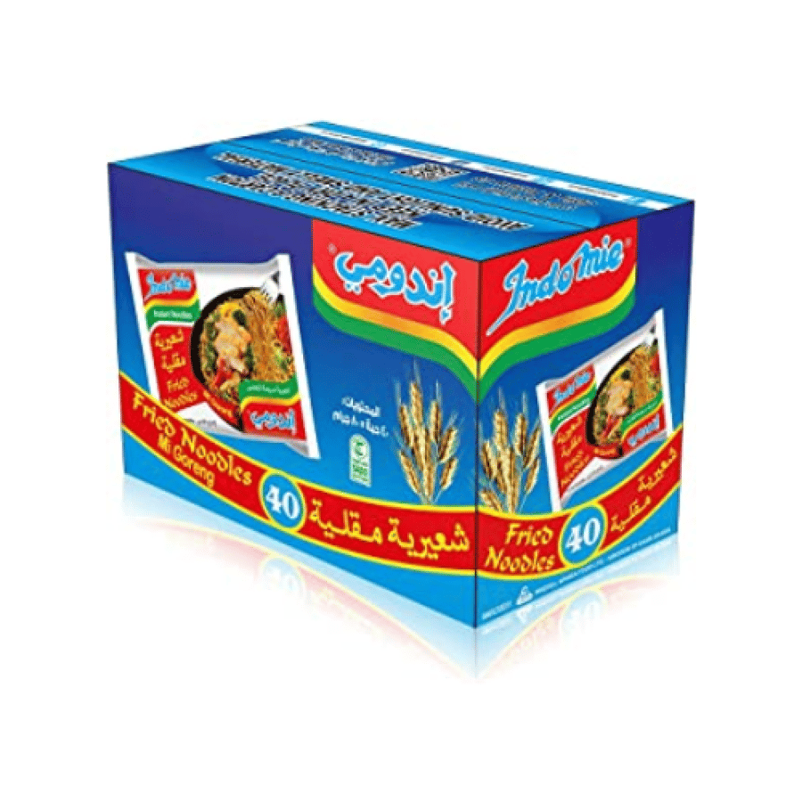 اندومي كرتون شعيريه مقليه 40*80 جم
