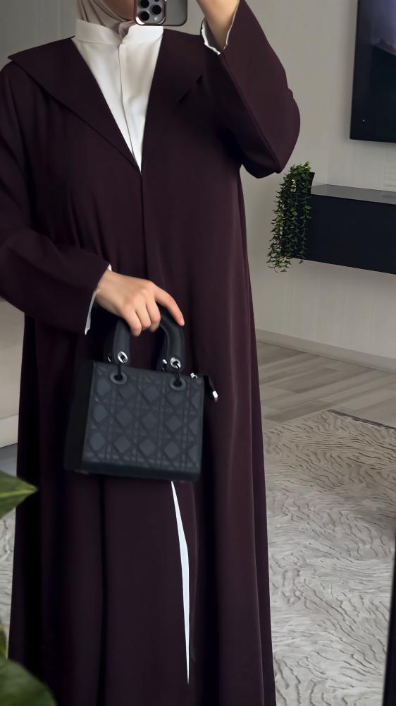 عباية القميص لون برغندي