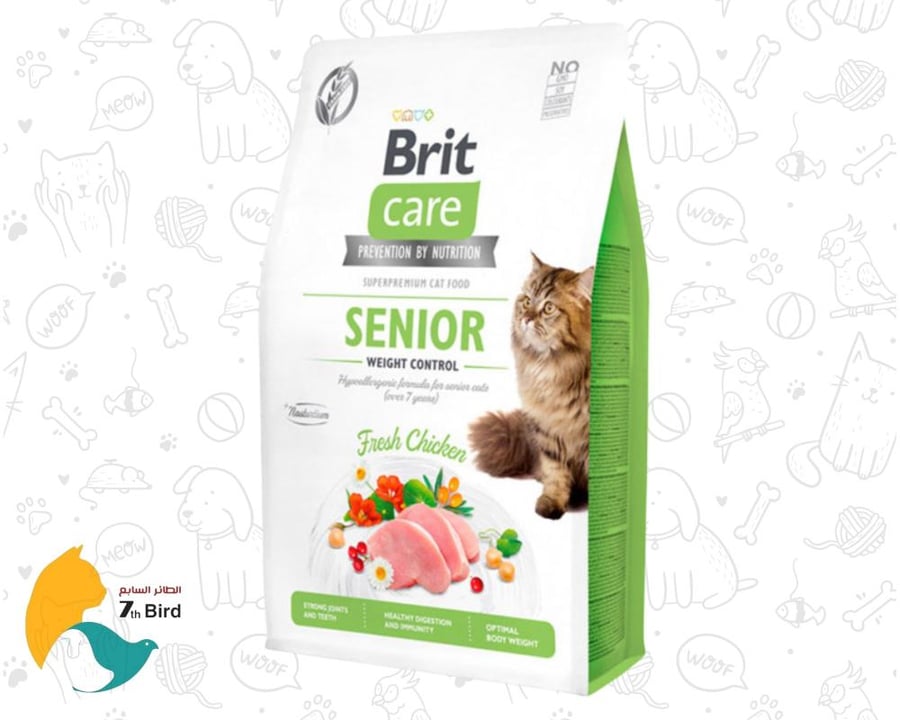طعام جاف للقطط المسنة بالدجاج من بريت brit