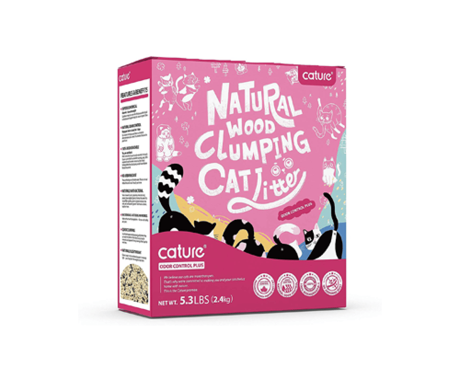 Cat litter Catchur odor control brush wood granules alternative litter 2.4 kg