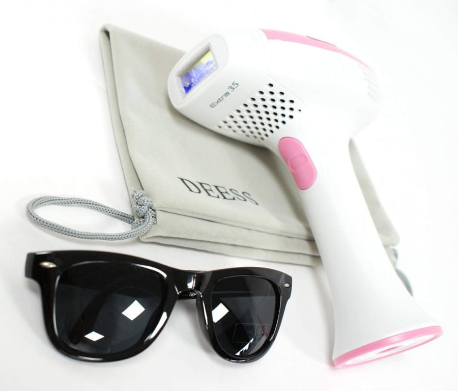 دييس جهاز إزالة الشعر بالليزر بنعومة اي بي ال للاستخدام المنزلي / Deess IPL hair removal device