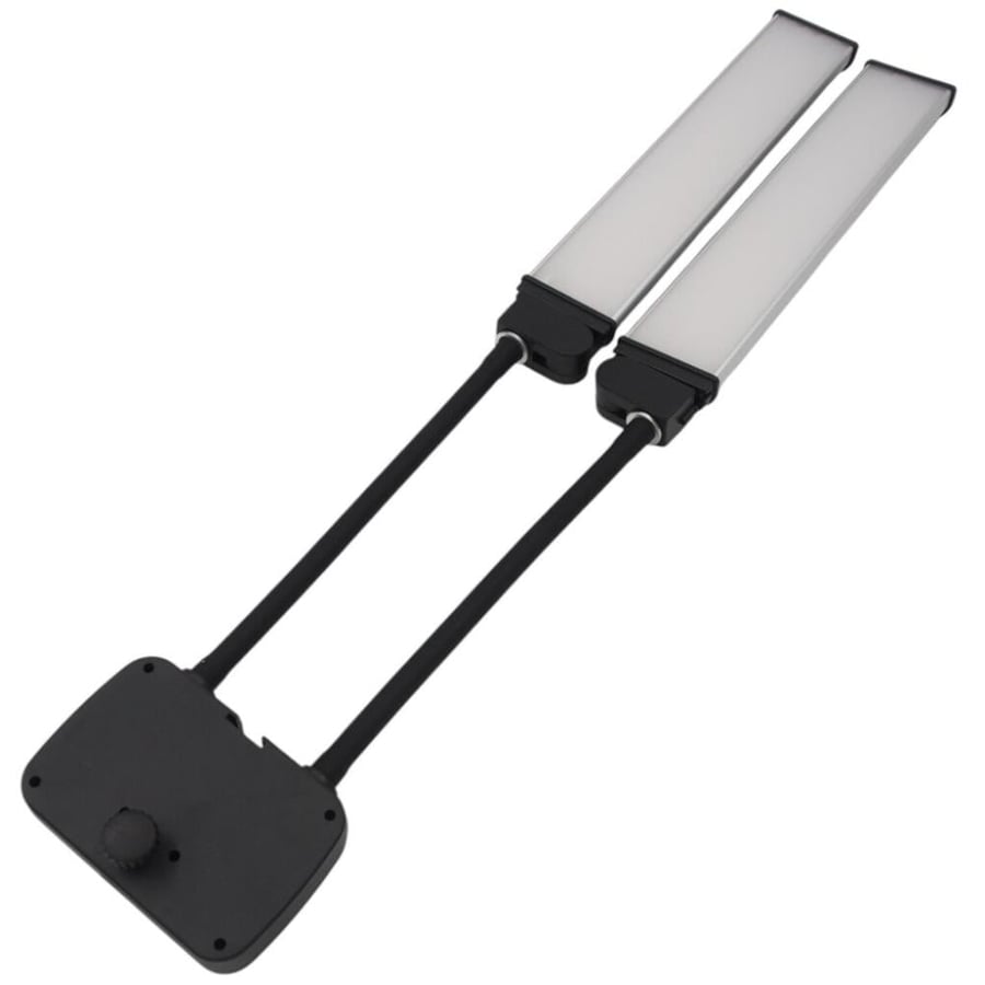 إضاءة LED مزدوجة الأذرع للتصوير 45 واط مع ريموت وشحن USB  وتحكم في السطوع من 10% إلى 100%