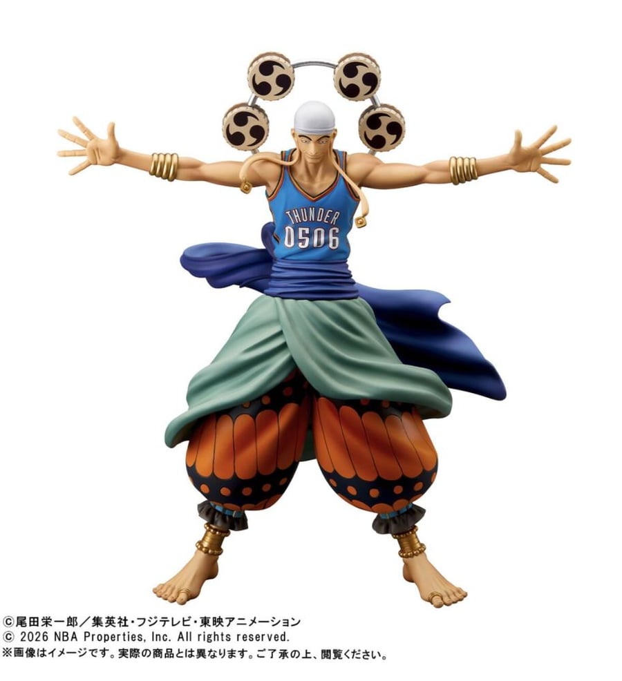 One Piece x NBA - Enel Thunder Jersey Scale Figure