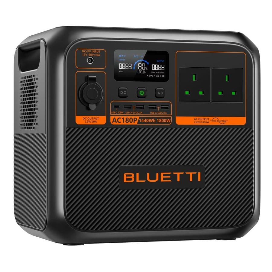 جهاز طاقة متنقلة | Bluetti Premium 150(AC180P) | | قدرة 1,800 واط / بطارية 1,440 واط ساعة