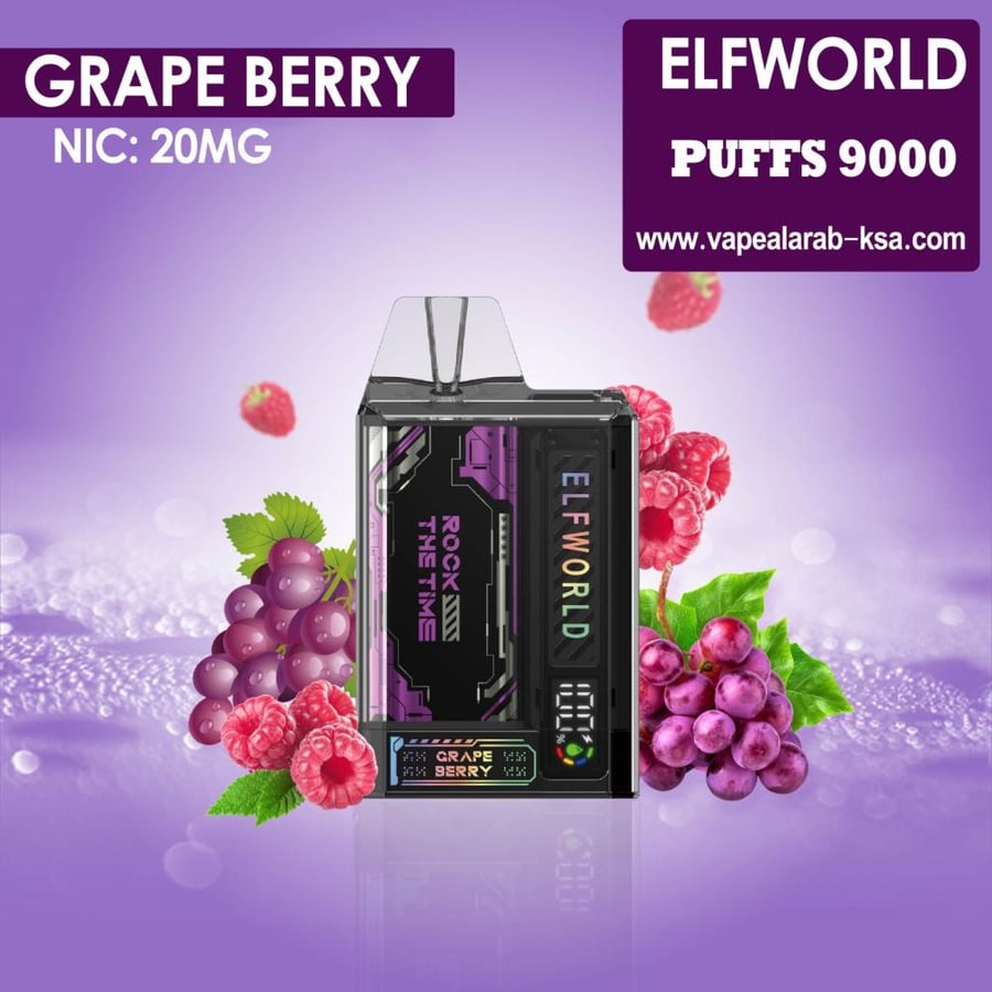 الف ورلد 9000 سحبة 20نوكتين - ELF WORLD 9000 puffs 20mg
