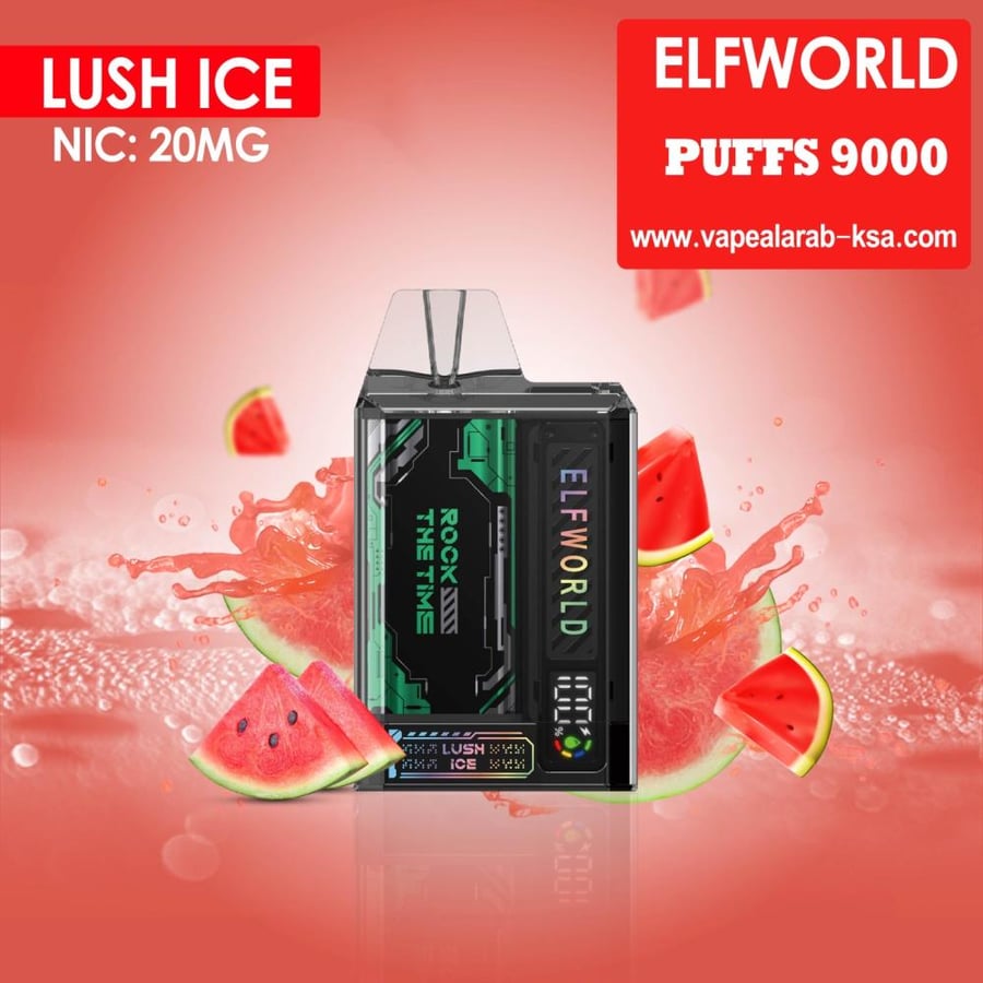 الف ورلد 9000 سحبة 20نوكتين - ELF WORLD 9000 puffs 20mg