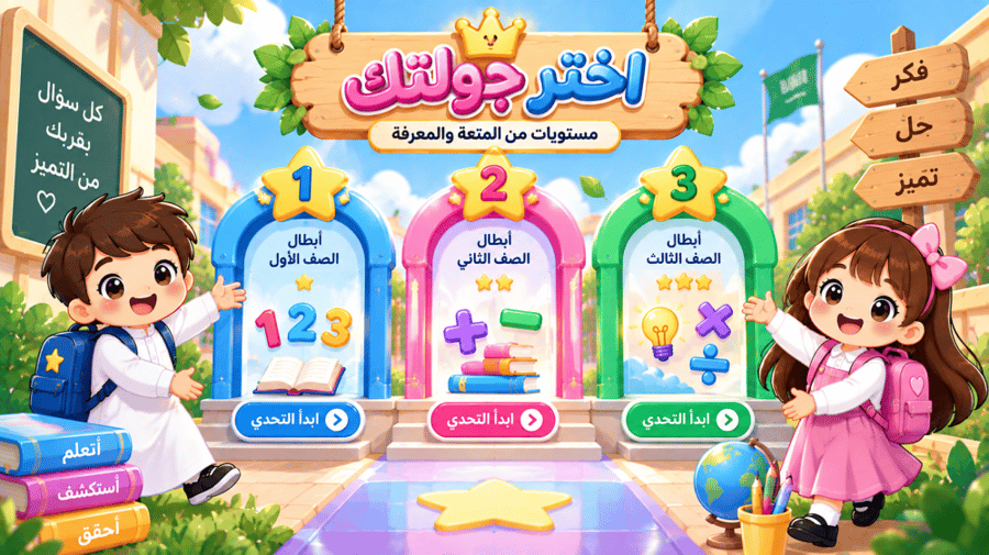 أبطال الأرقام | مسابقة الرياضيات التفاعلية للصفوف الأولية