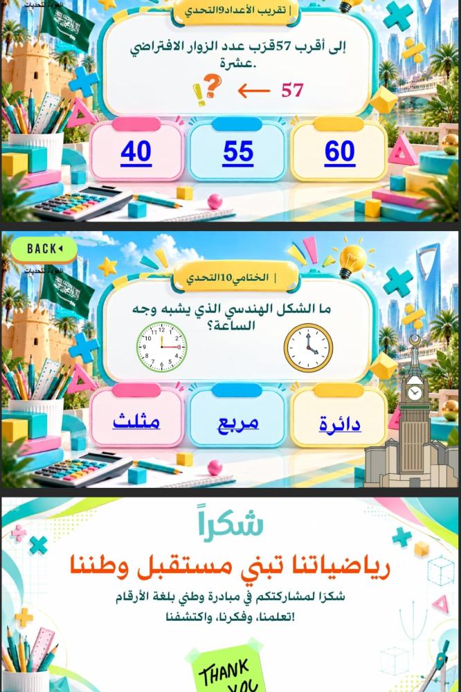 وطني بلغة الأرقام | مبادرة وطنية تفاعلية في الرياضيات  المرحلة الابتدائية