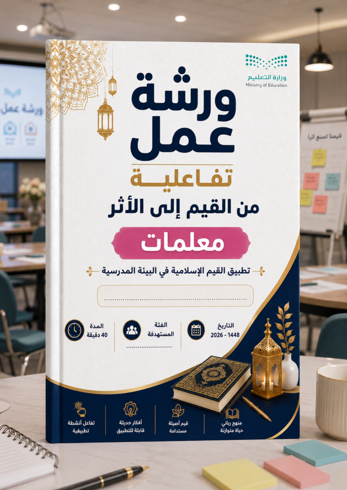 ورشة عمل تفاعلية | من القيم إلى الأثر تطبيق القيم الإسلامية في البيئة المدرسية