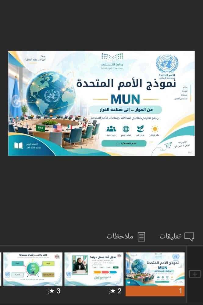 نموذج الأمم المتحدة MUN | نشاط طلابي للمرحلة المتوسطة والثانوية