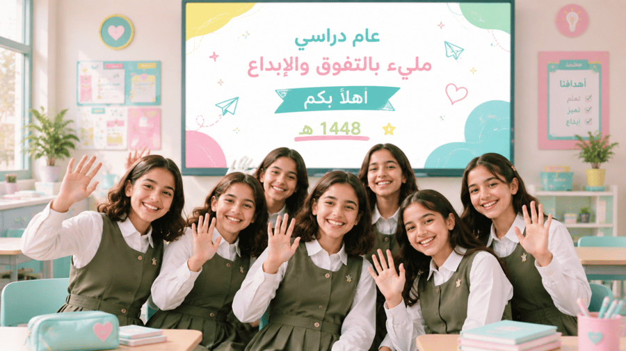 استقبال العام الدراسي 1448هـ | ابتدائي ومتوسط | بوربوينت + فيديو + لعبة